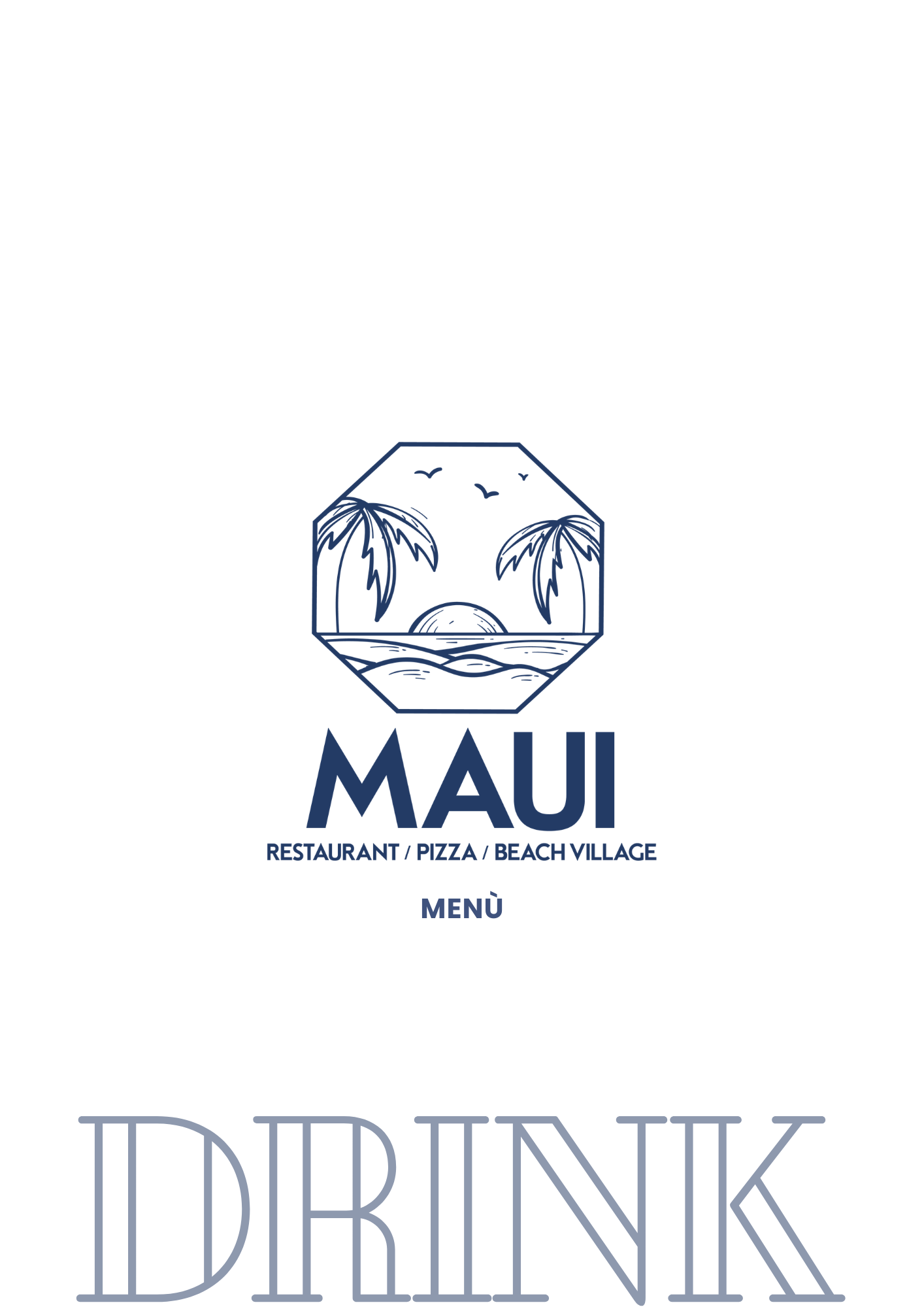 Drink List Maui Beach Village